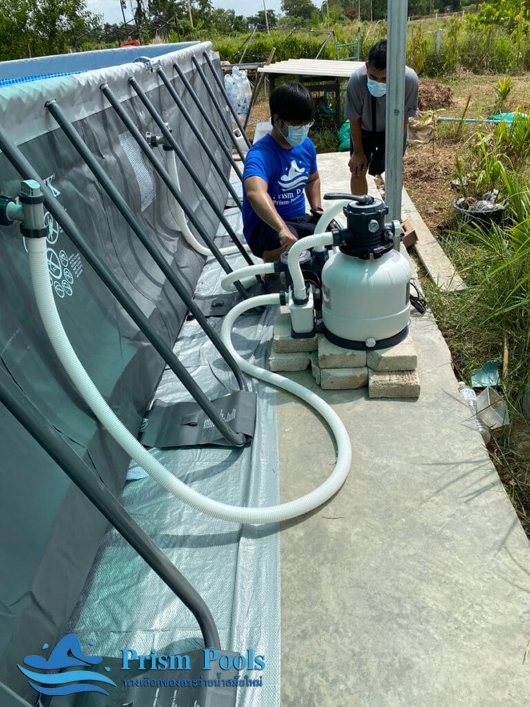 ติดตั้งสระว่ายน้ำ Intex Ultra XTR 24 ฟุต - 8